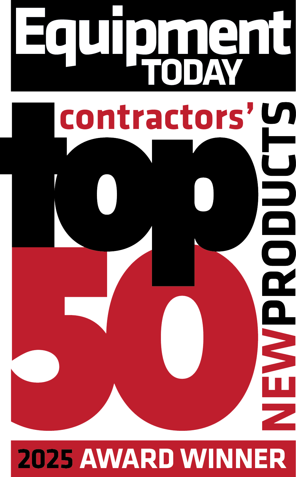 Equipment Today Contractors' Top 50 New Products 2025 Award Winner