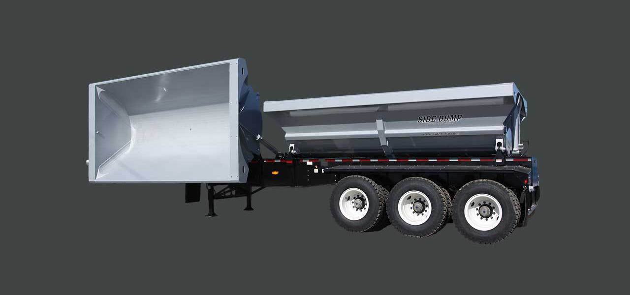 Mine double tub tipper trailer