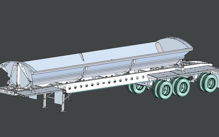 Side dump CAD drawing 1700